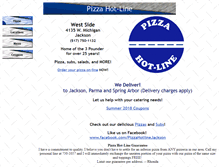 Tablet Screenshot of pizzahot-line.com